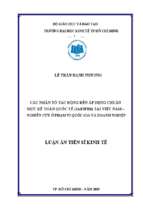 Các nhân tố tác động đến áp dụng chuẩn mực kế toán quốc tế (ias ifrs) tại việt nam – nghiên cứu ở phạm vi quốc gia và doanh nghiệp