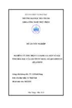 Nghiên cứu thu nhận và đánh giá một số đặc tính hóa học của lectin từ rong đỏ betaphycus gelatinus