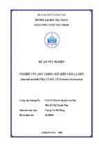 Nghiên cứu quy trình chế biến chả cá mối (saurida tumbil) pha cá đỏ củ (caesieo chrysozona)