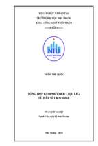 Tổng hợp geopolymer chịu lửa từ đất sét kaoline