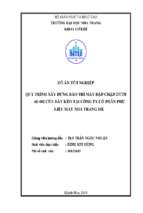 Xây dựng quy trình bảo trì máy dập chặn dưới ai 402 của dây kéo tại công ty cổ phần phụ liệu may nha trang ise