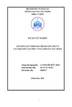 Xây dựng quy trình bảo trì máy đúc đầu và tay khóa kéo tại công ty phu liệu may nha trang