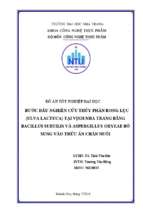 Bước đầu nghiên cứu thủy phân rong lục (ulva lactuca) tại vịnh nha trang bằng bacillus subtilis và aspergillus oryzae bổ sung vào thức ăn chăn nuôi