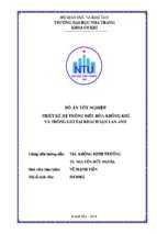 Thiết kế hệ thống điều hòa không khí và thông gió tại khách sạn lan anh