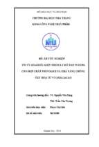 Tối ưu hóa điều kiện trích ly hỗ trợ vi sóng cho hợp chất phenolics và khả năng chống oxy hóa từ vỏ quả cacao