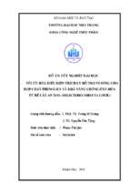 Tối ưu hóa điều kiện trích ly hỗ trợ vi sóng cho hợp chất phenolics và khả năng chống oxy hóa từ rễ cây an xoa (helicteres hirsuta lour.)