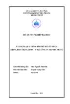 Xây dựng quy trình bảo trì máy ép nhựa (ghim, hộp, chặn) ai 903 18 tại công ty ise nha trang