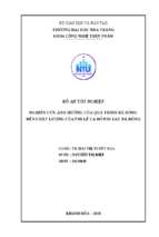 Nghiên cứu ảnh hưởng của quá trình rã đông đến chất lượng của phi lê cá rô phi sau rã đông