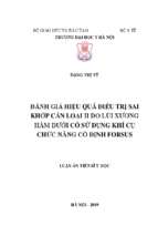 đánh giá hiệu quả điều trị sai khớp cắn loại ii do lùi xương hàm dưới có sử dụng khí cụ chức năng cố định forsus