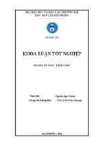 Hoàn thiện tổ chức kế toán tiền lương và các khoản trích theo lương tại công ty cổ phần cấp nước – xây dựng hải phòng