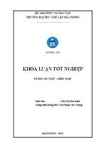 Hoàn thiện công tác kế toán doanh thu, chi phí và xác định kết quả kinh doanh tại công ty cổ phần may xuất khẩu việt thái