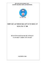 Thiết kế, lập trình nhà giữ xe tự động sử dụng plc s7 200