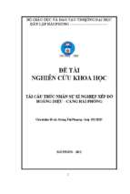 Tái cấu trúc nhân sự xí nghiệp xếp dỡ hoàng diệu   cảng hải phòng