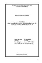 Tích hợp giáo dục kỹ năng sống vào giảng dạy chủ đề quan hệ với bản thân   giáo dục công dân lớp 10