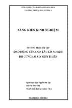 Dao động của con lắc lò xo khi độ cứng lò xo biến thiên