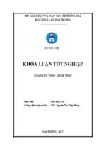 Hoàn thiện tổ chức công tác kế toán doanh thu, chi phí và xác định kết quả kinh doanh tại công ty cổ phần thương mại và dịch vụ cảng cái lân