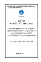 Phân tích bảng cân đối kế toán nhằm đánh giá công tác quản lý, sử dụng tài sản và nguồn vốn tại công ty mẹ   tập đoàn hapaco