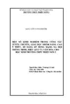 Một số kinh nghiệm trong công tác tuyên truyền, giáo dục nhằm nâng cao ý thức, kĩ năng sử dụng mạng xã hội thông minh, hiệu quả và văn hóa cho học sinh thpt trường triệu sơn 2