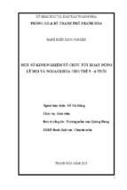 Một số kinh nghiệm tổ chức tốt lễ hội và ngoại khóa cho trẻ 5 6 tuổi