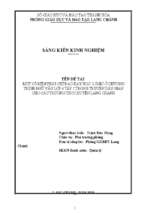 Một số biện pháp chỉ đạo dạy học loogic chương trình ngữ văn lớp 6 tập 1 trong truyện dân gian cho các trường thcs