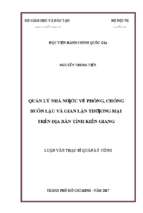 Quản lý nhà nước về phòng, chống buôn lậu và gian lận thương mại trên địa bàn tỉnh kiên giang