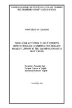 Using some activities to help students improve english communication skills in speaking lessons at nhu thanh secondary and high school 