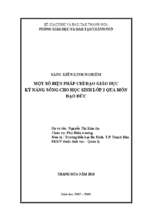 Một số biện pháp chỉ đạo giáo dục kỹ năng sống cho học sinh lớp 2 qua môn đạo đức