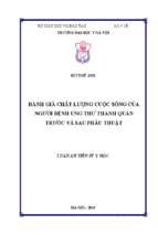 đánh giá chất lượng cuộc sống của bệnh nhân ung thư thanh quản trước và sau phẫu thuật