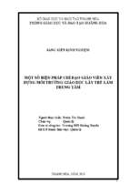 Một số biện pháp chỉ đạo giáo viên xây dựng môi trường giáo dục lấy trẻ làm trung tâm (2)