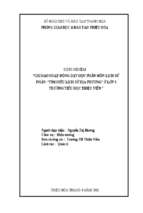 Chỉ đạo dạy học phân môn lịch sử phần tìm hiểu lịch sử địa phương ở lớp 5 trường tiểu học