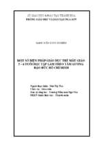 Một số biện pháp giáo dục trẻ mẫu giáo 5 6 tuổi học tập tấm gương đạo đức hồ chí minh