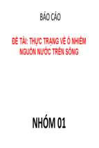 Thực trạng về ô nhiễm nguồn nước trên sông   môn luật môi trường.ppt