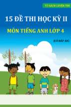 15 đề thi học kỳ 2 môn tiếng anh lớp 4 có đáp án