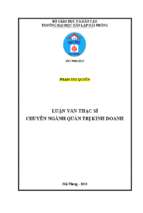 Một số giải pháp nâng cao hiệu quả hoạt động quản trị nguồn nhân lực tại công ty cổ phần kinh doanh nước sạch số 2 hải phòng