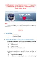 Chiến lược hoạt động dịch vụ vận tải container quốc tế của công ty cma cgm việt nam