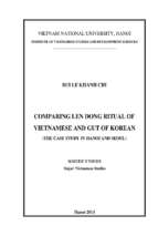 Comparing len dong ritual of vietnamese and gut of korean (the case study in hanoi and seoul)