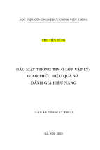 Bảo mật thông tin ở lớp vật lý  giao thức hiệu quả và đánh giá hiệu năng