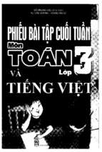 Phiếu bài tập cuối tuần môn toán và tiếng việt lớp 3