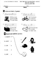 Test the first english term – grade 2