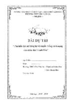 Bài dự thi tìm hiểu về lịch sử đảng bộ và truyền thống cách mạng của nhân dân thanh hóa