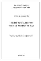 Sinh tự động ca kiểm thử từ các mô hình thực thi được