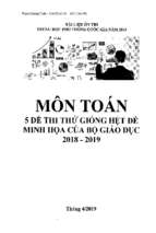 5 đề thi thử giống hệt đề minh họa trung học phổ thông quốc gia năm 2019