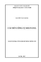 Luận văn thạc sĩ hệ thống thông tin cải tiến công cụ seo panel