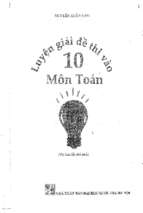 Luyện giải đề thi vào lớp 10 môn toán nguyễn xuân nam