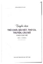 Tuyển chọn bài hát, thơ ca, truyện kể, câu đố theo chủ đề (3 36 tháng tuổi)
