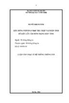 Xây dựng phương pháp thu thập và phân tích số liệu lỗi cấu hình mạng máy tính