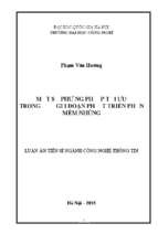 Một số phương pháp tối ưu trong các giai đoạn phát triển phàn mềm nhúng