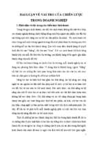 Bài luận về vai trò của chiến lược trong doanh nghiệp