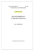 Rối loạn phospho máu và hội chứng nuôi ăn lại