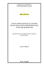 Cấu trúc không gian ven đô các thành phố vùng bắc trung bộ theo hướng đô thị sinh thái, áp dụng cho thành phố vinh